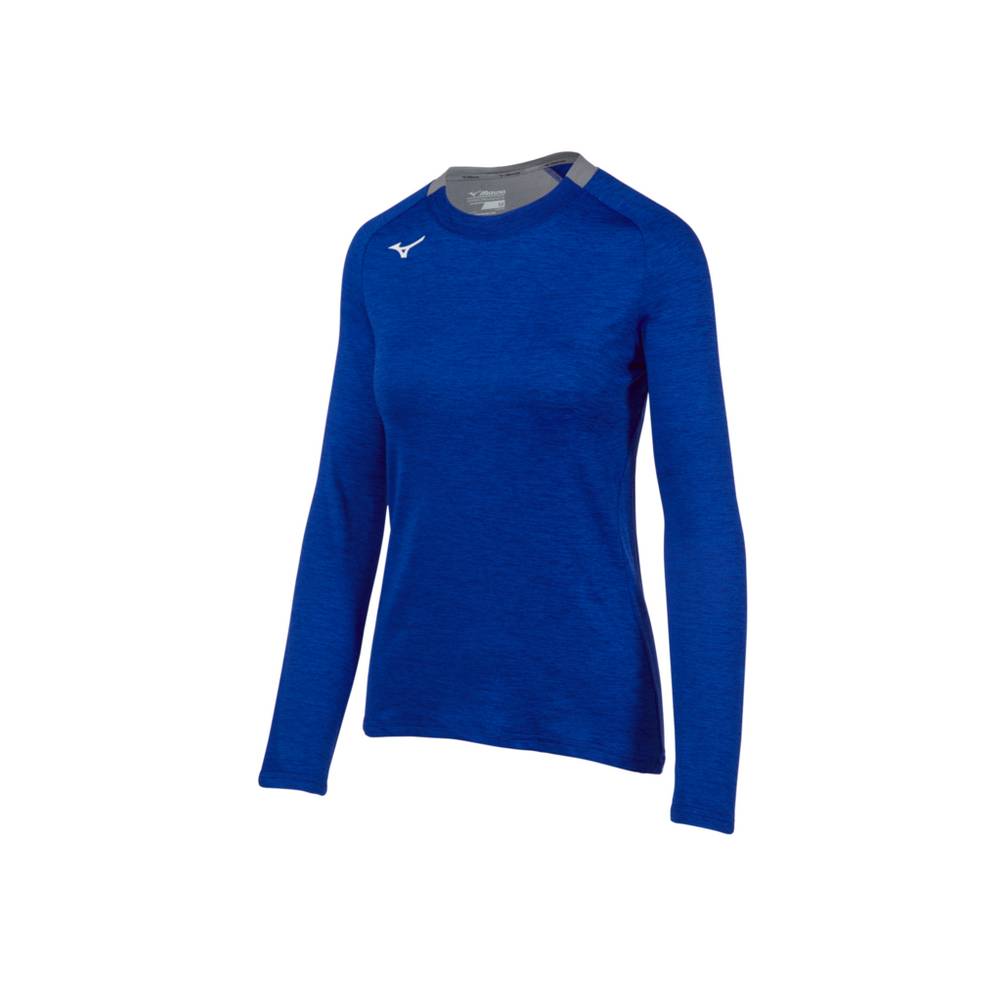 Maglie Running Mizuno Alpha Long Sleeve Donna - Blu Reale - 36819-FLHD